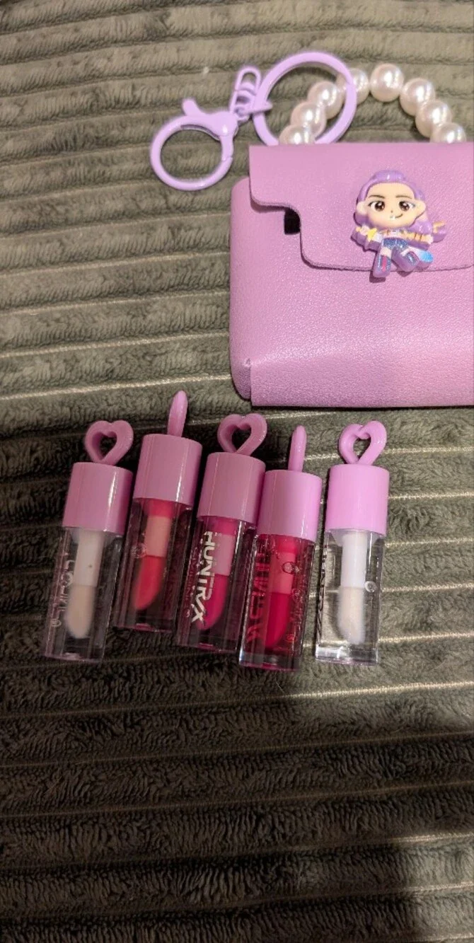 New Kpops Demon Hunters Case With Lip Gloss Set